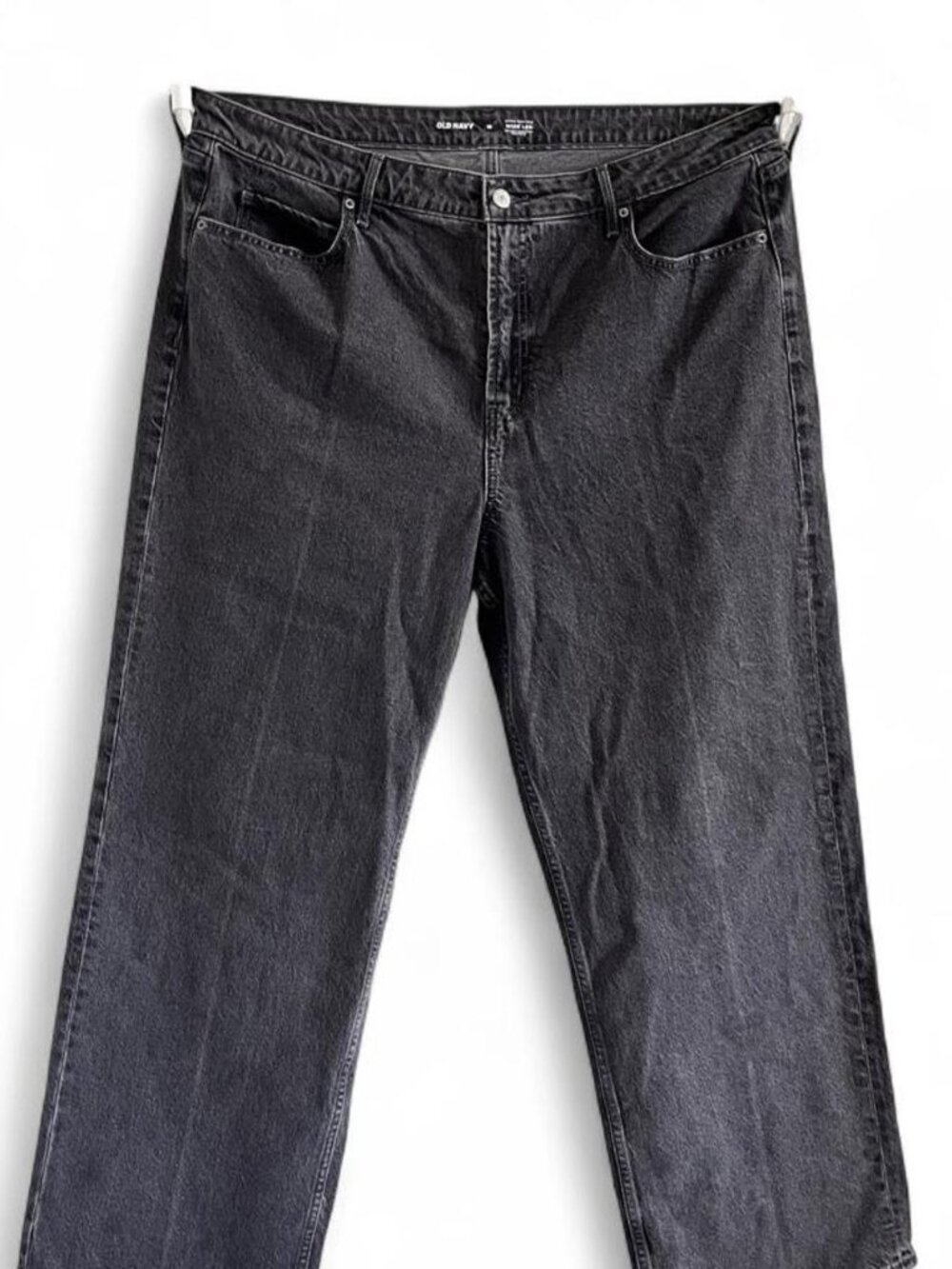 Old Navy High Waisted Rise Wide Leg Jeans in Dark Grey Size 18